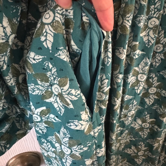 Free People Boho Maxi Dress XS – Balloon Sleeve Floral Prairie Style - Picture 10 of 11